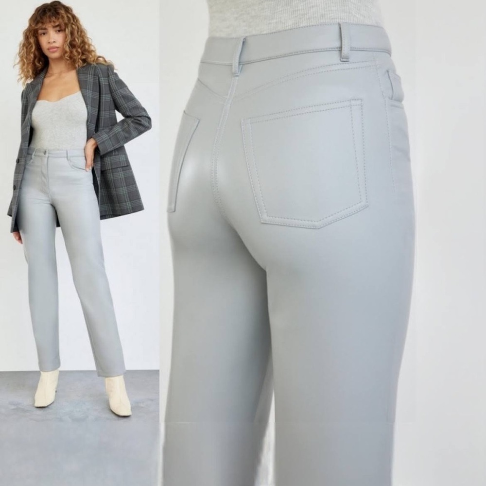 Wilfred Faux Leather Gray Pants Womens Size 2